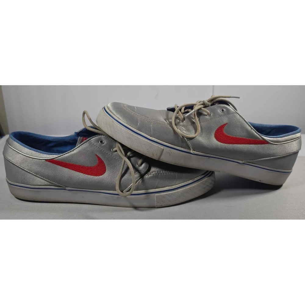 Nike Zoom Stefan Janoski PR Metallic Silver Men's Size 13 482972-064